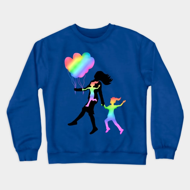 The Inner Child at Heart with Her Daughter Crewneck Sweatshirt by Art by Deborah Camp